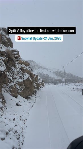 The Travel Story | Zanskar • Vietnam • Spiti Valley • Kashmir • on Instagram: "If planning for Spiti, Comment ‘Snow’ and get all the details in your DM!! (Travel, spiti valley, spiti snowfall , langza snowfall, snowfall update, travel, trips, himacha pradesh , snowfall update 2026, 24th January)"