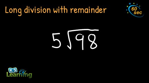 Division with remainder intro | K5 Learning