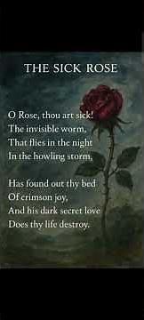 The Sick Rose – William Blake’s Dark Symbolism #TheSickRose #WilliamBlake #PoetryWithMeaning