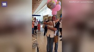 Emotional first time meeting with her biological father