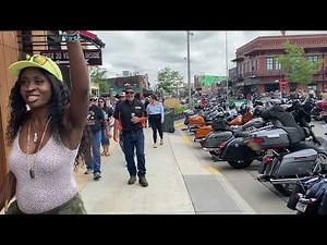 Ronda Rousey in pigtails at Sturgis Bike Week 2022! - Live On Main Street - Day 2 3:56 - 3:59
