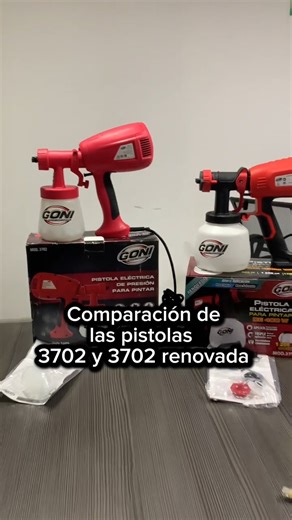 🎨✨ ¡La nueva y renovada pistola eléctrica GONI ya llegó! 😏💛 Más potente, más práctica y con mejores resultados en cada aplicación. 💥 ¡Ahora con grandes mejoras que te harán pintar como profesional! 🔥 ¿Qué trae de nuevo? 🔧 Potencia mejorada 400W 🧴 Vaso extra grande 1200 ml 🎯 3 boquillas intercambiables (1.5mm, 1.8mm y 2.6mm) 💦 Aplicación para pintura base agua y base solvente 🚫 ¡No necesitas compresor! 🔄 Triple aplicación: Vertical, Horizontal y en Punto 💪 Con boquilla de 2.6 mm aplic