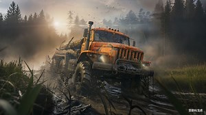 雪地奔驰 SnowRunner 4K全开最高画质 日常记录。AE精神小伙上线