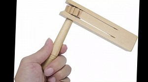 Noisemaker Grogger Matraca Rattle Ratchet Sports Wooden soccer Clacker Rattle perfect for Children & adult Fans Made of light colored wood