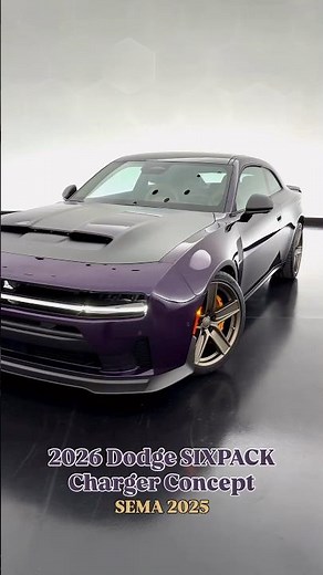 2026 Dodge SIXPACK Charger Concept by Mopar for SEMA 2025. Stryker Purple (Gas) 550hp, Standard AWD
