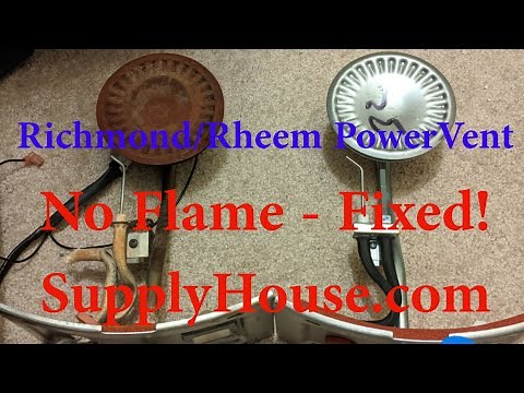 Richmond PowerVent/Intellivent Water Heater Burner Assembly Replacement