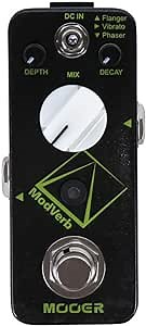 MOOER Modverb Compact Reverb with 3 Modulation, Flanger, Vibrato, Phaser and Tap Tempo, Frozen Functionality