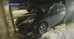 Woman injured after crashing into scale house on I-65