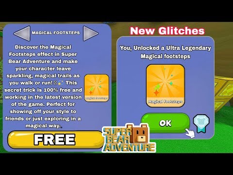 🧐How to Unlock a Legendary Item Magical footsteps 🌈 | New Glitches Found Super Bear Adventure 🐻🥳