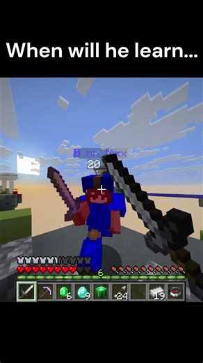 When will he learn... #minecraft #hypixel #bedwars #pvp