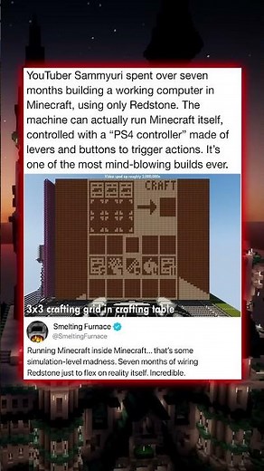YouTuber Sammyuri spent over seven months building a working computer in Minecraft, using only