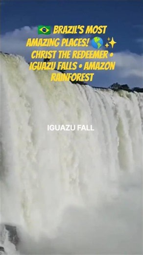 Top 6 Must-Visit Places in Brazil 🇧🇷 | Nature & Wonders of South America# ytshorts#Active NurulHuda