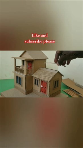 How to make a Miniature Beautiful cardboard house model #diy #short #claycrafts #2026