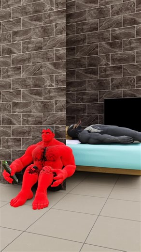 Red Hulk Vs Venom Epic Funny 3D Video #animation #shorts#marvel #hulk #venom