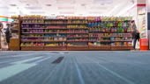 4K Time Lapse video of crowd shopping at convenience store inside...