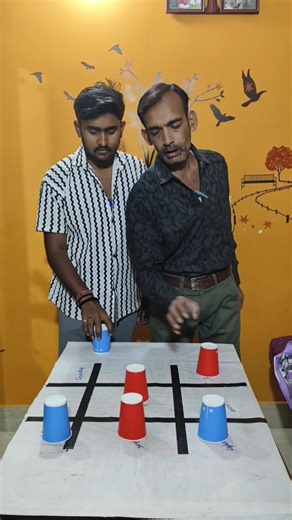 Cup tic toc toe game ll challenge 😍#shorts #short