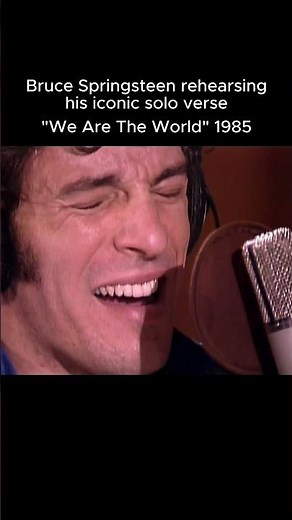 Bruce Springsteen diligently rehearses his iconic solo verse on “We Are The World” 1985