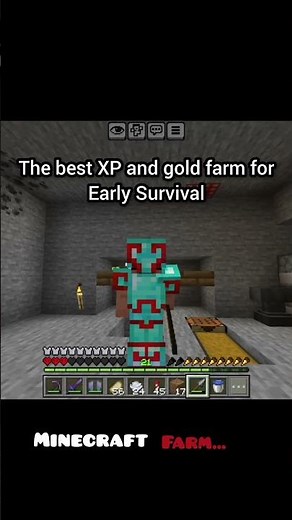 BEST XP & GOLD FARM IN MINECRAFT BEDROCK Edition go to profile 🥶