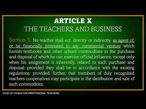 Article 9-13 Code of Ethics for Professional Teacher