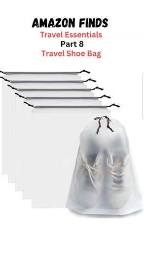 Clear Travel Shoe Bag Transparent, Waterproof Storage Organizer for Shoes Durable and Lightweight 🧳👟