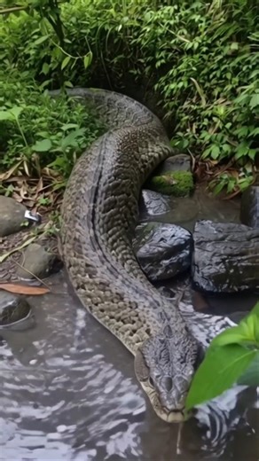 the appearance of a very large snake