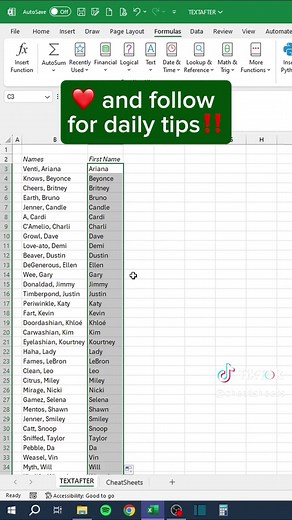 How to Extract Text String Endings in Excel