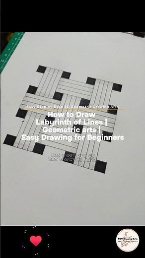 How to Draw Labyrinth of Lines | Geometric Arts | Easy Drawing for Beginners #geometricart #opart