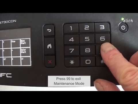 Brother MFC printers - Fuser Unit Reset instructions