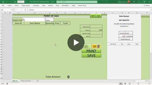 Building a POS and Inventory System in Excel with VBA | Jessica Darkwa posted on the topic | LinkedIn