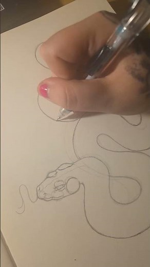 drawing my snake Nagini for a tattoo #trending #shortsvideo #art #fyp #drawing