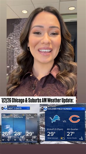 Good morning! 1/2/26 Chicago & suburbs AM Weather Update: | Meteorologist Jaisol Martinez