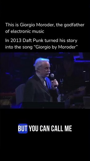 "Giovanni Giorgio" made by Daft Punk, the Italian electro music pioneer "father of disco" #music