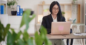 Happy Woman Working On Laptop Remotely Stock Footage Video (100% Royalty-free) 3535701229 | Shutterstock