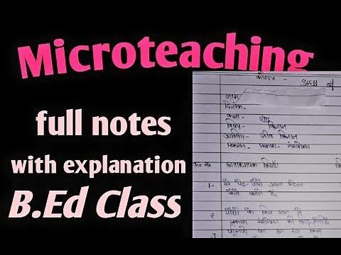 Microteaching || Lesson plan of B.Ed