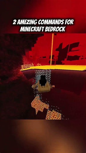 Boat Turned Nether Lava to Water 😱 #mcpecommands