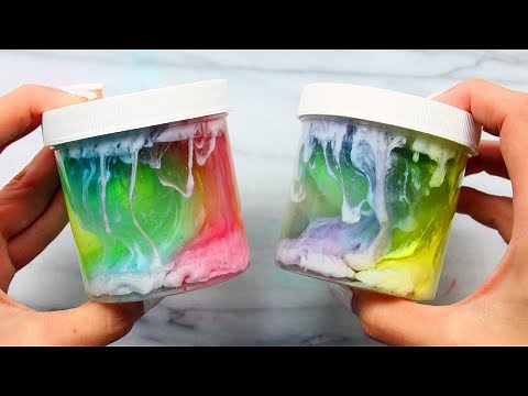 How to Make Colorful Avalanche Slime! Most Satisfying Slime Mixing ASMR Video!