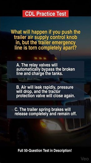 Is this the hardest question on the CDL exam? #CDL #CombinationVehicles #Texas #shorts