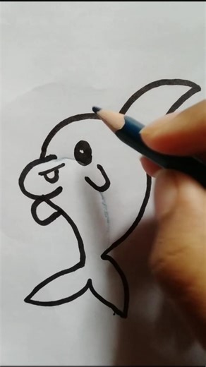 drawing a simple beautiful 🐬 very easy drawing #music#art#easydrawing#viral #song #art #hottrending