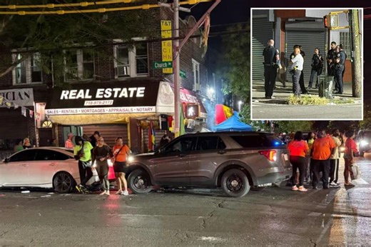 NYPD officer struck by hit-and-run driver while directing traffic in Brooklyn