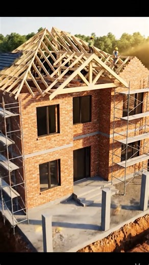 House construction process animation #houseconstruction #buildingconstruction #construction