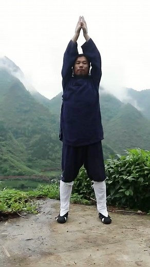 三焦畅通，百病皆去！ "三焦 "健康养生 "八部金刚功完整版等一部双手插顶利三焦动作讲解