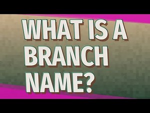 What is a branch name?