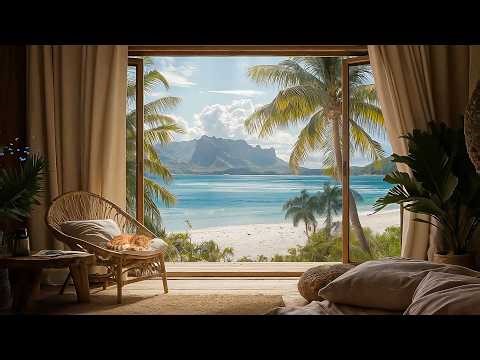 🏝️ Healing Tropical Paradise: Soothing Ocean Waves & Birdsong ASMR | Ultimate Summer Ambience