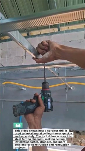 How to Install Metal Ceiling Frame Fast & Easy | Cordless Drill Steel Framing Tool