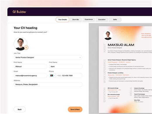 Ai CV Builder | AI SaaS Dashboard Design | Resume Builder UI UX