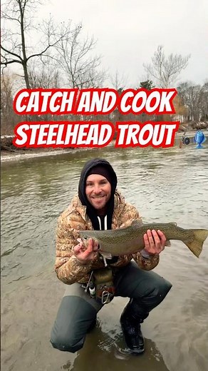 ￼ Steelhead trout catch and cook 🎣 #steelhead #trout #catchandcook
