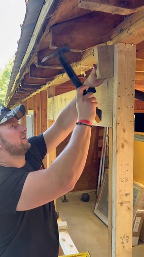 Bigger Window! How to reframe a window opening for a new 58x48 Pella Window. #ToolTime #renovation #construction #HomeRenovation #DIYProjects #DIYTo1 #ConstructionLife #Remodeling | Bethany King