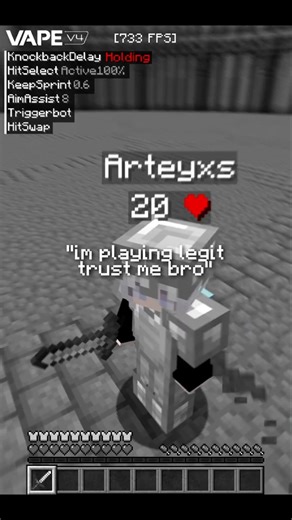 when bro says he doesnt cheat in minecraft #shorts #fyp #minecraft