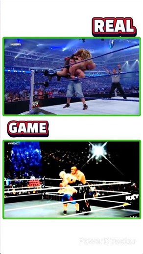 🔥 John Cena Lifts Big Show for AA! Real vs Game 😱 #viral #wwe #shorts #youtubeshorts #johncena