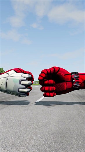 Big and Small Lightning McQueen Battle Fighting With Boxer Spider-Man boxer